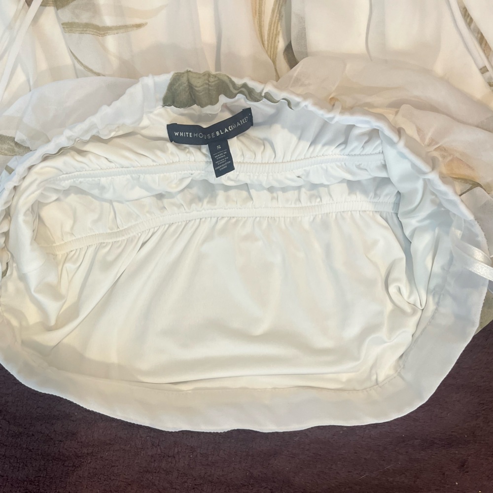 NEW White House Black Market Floral Maxi Tiered Strapless Dress Small - Picture 8 of 8